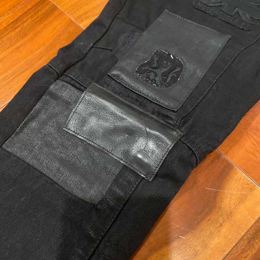 Ralph Lauren Black Label Waxed Moto Patchwork Jea… - image 5